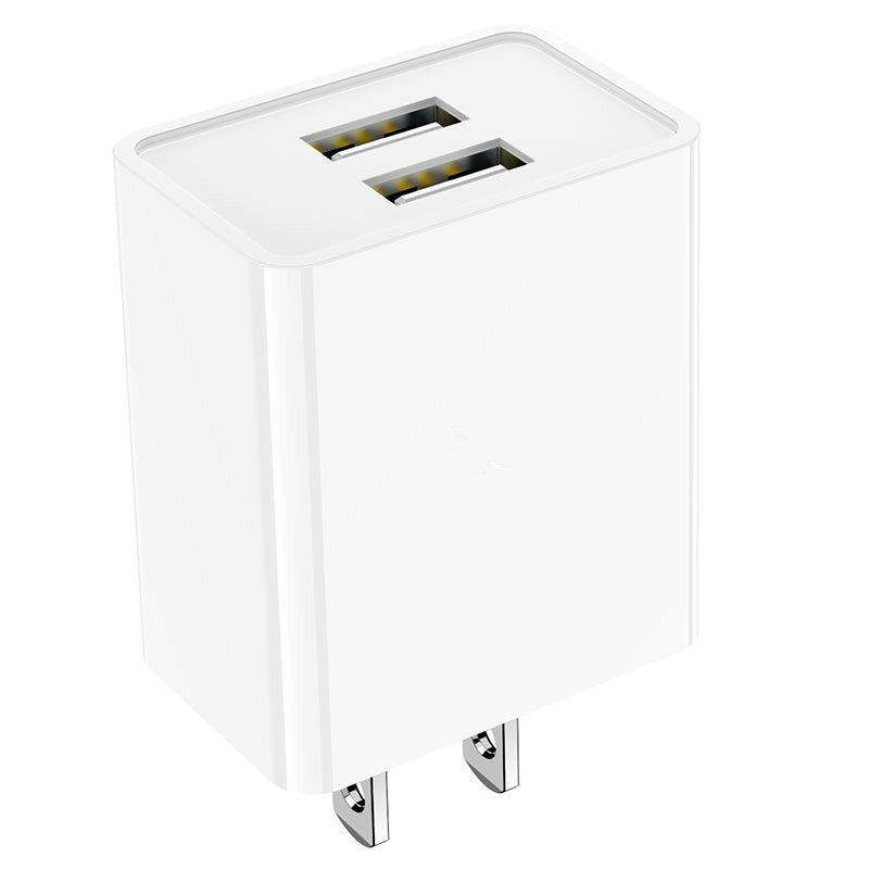 Adaptateur de voyage pour chargeur de prise murale d'alimentation à deux ports USB-A Adaptateur de voyage pour chargeur de prise murale d'alimentation à deux ports USB-A